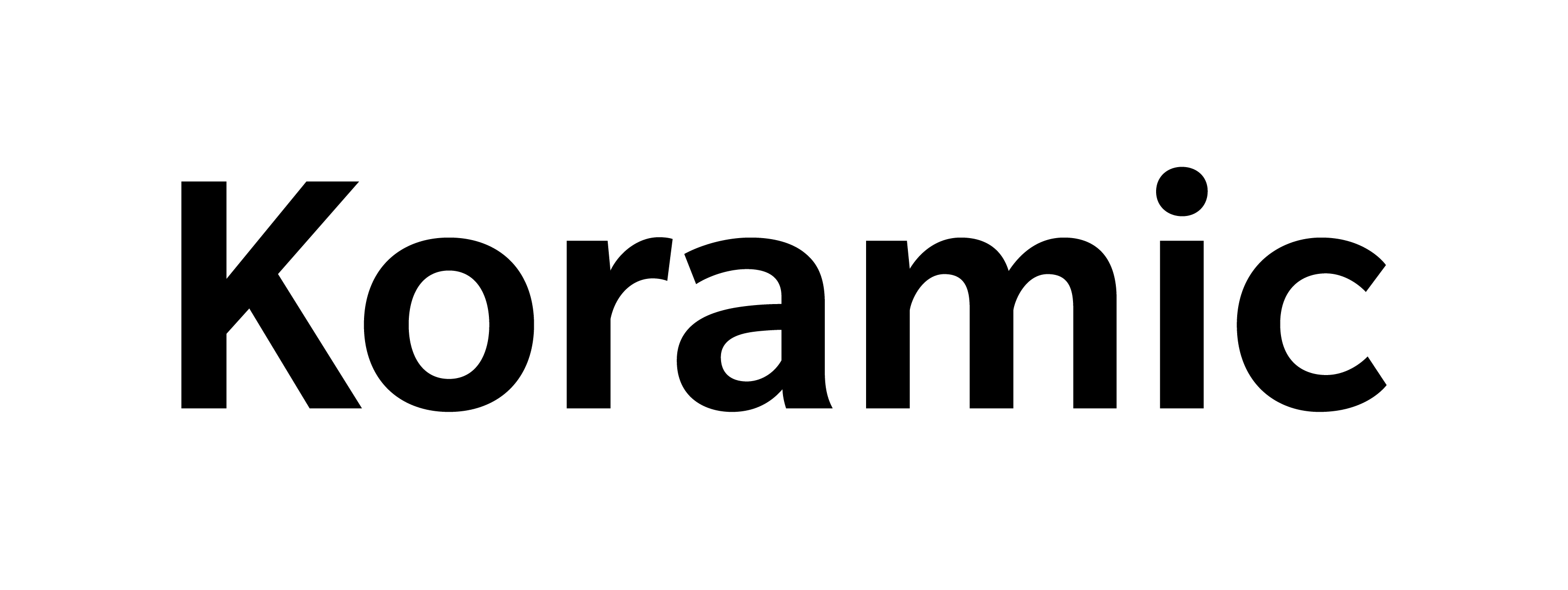 Koramic logo on transparent background in RGB mode